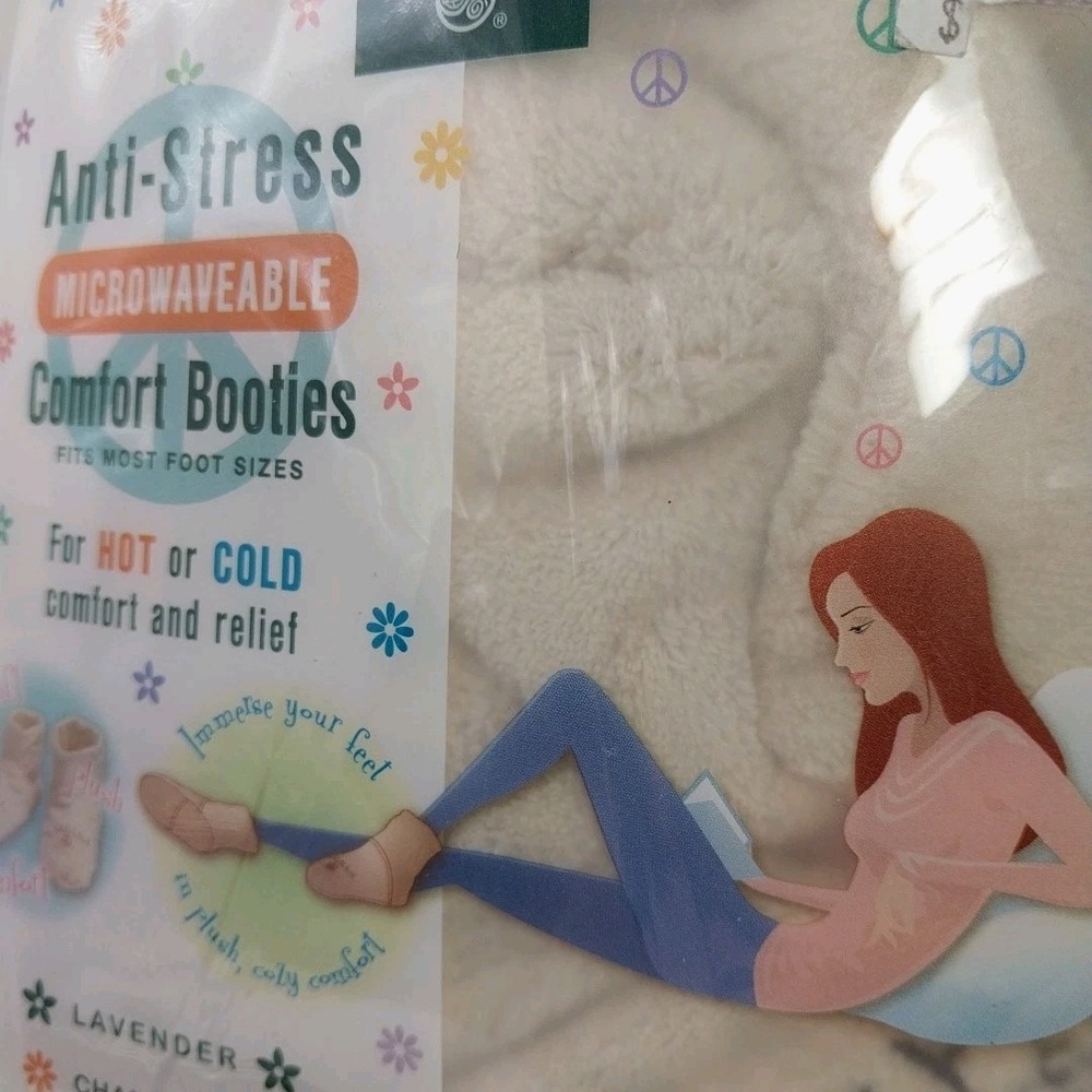 Earth Therapeutics Anti-Stress Comfort Spa Booties Hot Cold Lavender &Chamomile